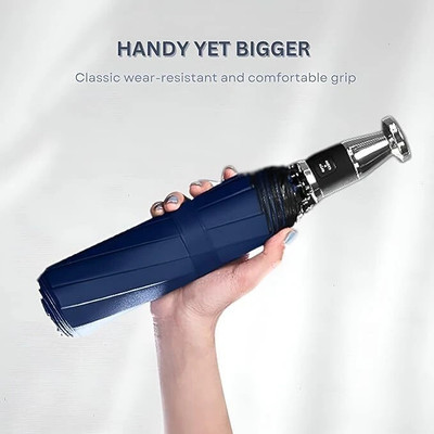 Star Work Extra Large Oversize Windproof Waterproof Stick Umbrella(Blue)