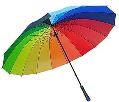 Mitul Rainbow Umbrella Big Umbrella(Multicolor)