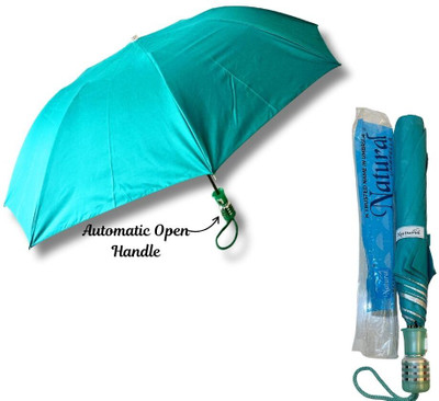 Tanira 2 fold automatic open GREEN umbrella compact for men & women with UV protection Umbrella(Green)