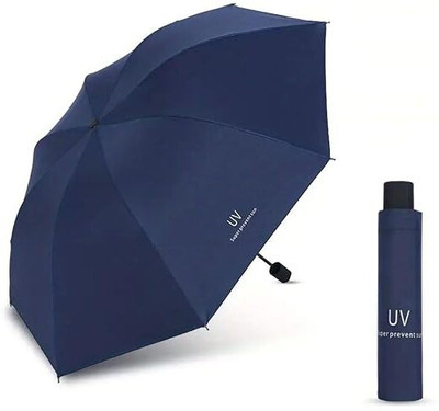 XBEY 8-Ribs Umbrella for Rain & UV Protection | Specially For Man, Woman & Child- 1Pc Umbrella(Blue)