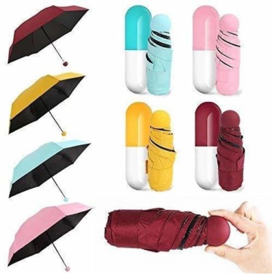 SHISON CAPSULE FOLDABLE UMBRELLA Umbrella(Multicolor)