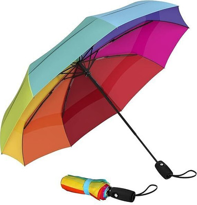 VelaAvO Rainbow Multi-Color Rainbow Umbrella for Men | Rainbow Umbrella Umbrella(Multicolor)