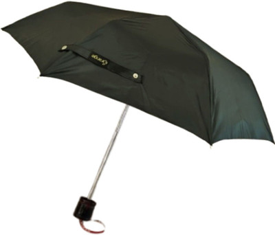 Tulips 3 Fold Manual Open UV Coated Windproof, Folding Portable Umbrella Umbrella(Black)