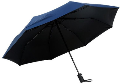 Kwisy Auto Open And 3 Fold Umbrella For Protection Against Rain Sun&UV Rays with cover Umbrella(Blue)