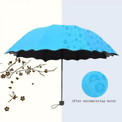 INFISPACE Umbrella For 23 Inch Large Size 3-Fold Umbrella, Sky ColorFor Sun & Rain Umbrella(Blue)