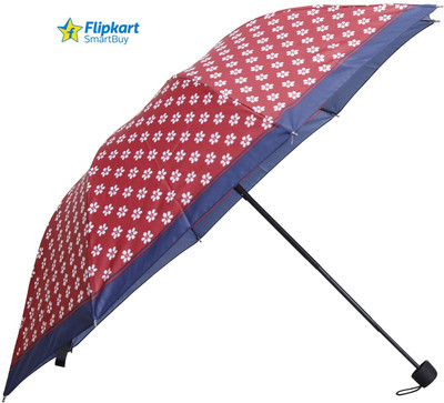 Flipkart SmartBuy 3 Fold Digital Printed Rain and Sun Protective Umbrella(Red)