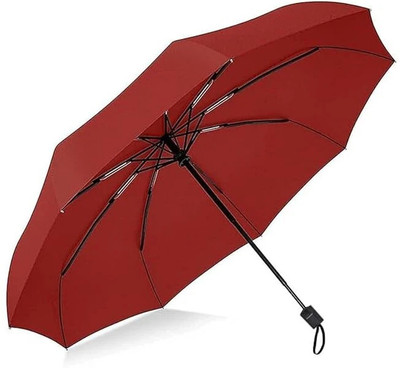 SHOPPOFOBIX Manual Open and Close Windproof Large for Men,Women, Kids Umbrella(Red)