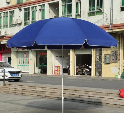 GREEN BIRD Adjustable 7FT Garden Umbrella with Stand Adjustable Tilt Rust Proof Umbrella(Blue)
