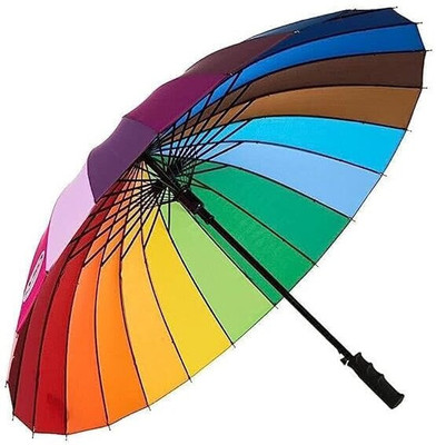 NeedZA Rainbow Multi-Color Umbrella For men and women Umbrella(Multicolor)