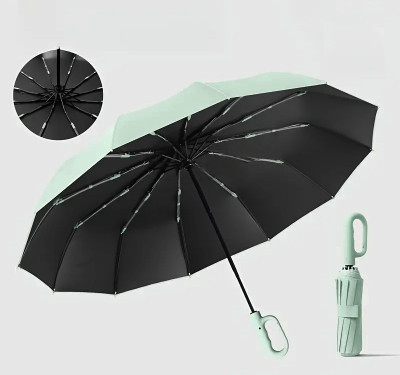 Senator Travel with Auto Open Close Light weight UV Coated Sun&Rain Umbrella(Green, Grey)