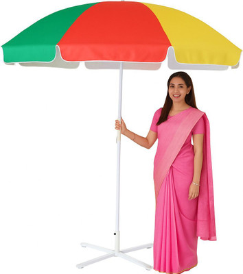 GREEN BIRD All Weather 7FT Garden Umbrella with Stand Waterproof UV Protection Umbrella(Multicolor)
