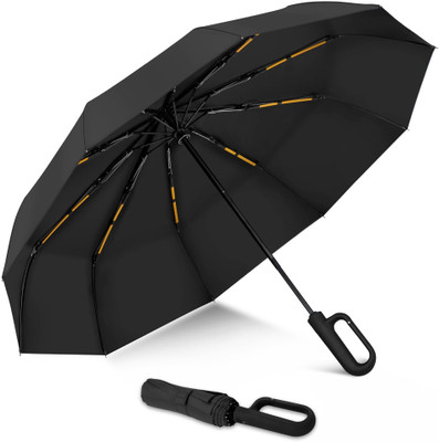 Lengloy Travel Umbrella Windproof Automatic Umbrella big size for men, Umbrella Umbrella(Black, White)