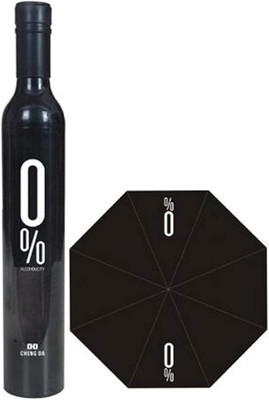 BornFree Bottle umbrella Newest Windproof Double Layer with Cover Umbrella Umbrella(Black)