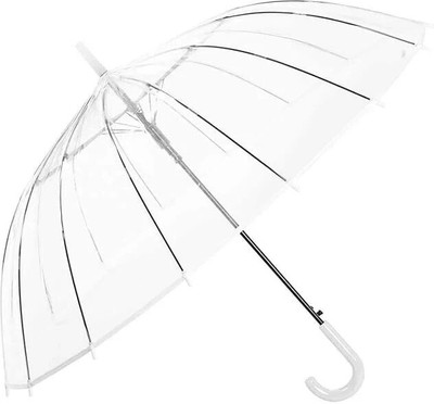Urvi URUG_Transparent Long Umbrella for Outdoor Use – Windproof & Stylish Design Umbrella(Transparent)