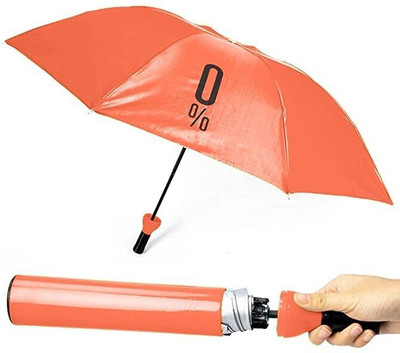 SBTs Wine Bottle Shape Mini Compact Foldable orange Umbrella(Orange)
