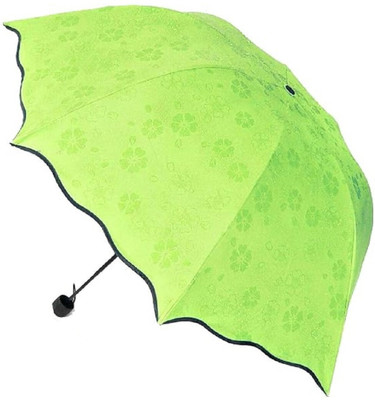 LAKHANI ENTERPRISE 3 Fold Magic Travel Umbrellas for Rain and Sun Windproof Compact Umbrella(Green)