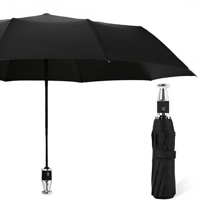 RAMUBA MART Rolls Royal Automatic Open Close Umbrella With New Style Handle Strong Umbrella(Black)