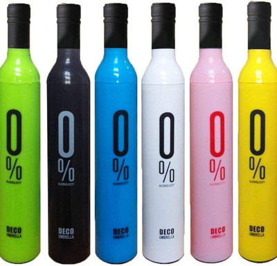 Droplet Summer and Monsoon Multi-Purpose Useful Folding Bottle Umbrella Umbrella(Multicolor)