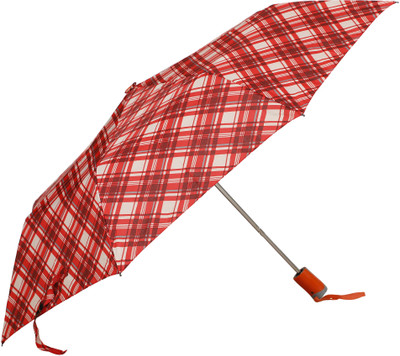 Umbrella mart 3 Fold Digital Printed Rain and Sun Protective Auto Open Umbrella(Red)