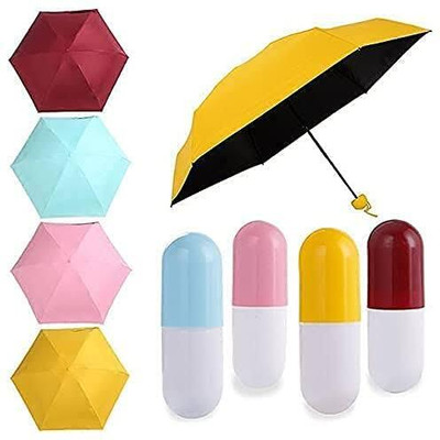 OSHD Foldable Mini Cute and Small Capsule Design Umbrella Umbrella(Multicolor)
