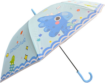 Adorazone Kid's 3D Unique Design Cartoon Dinosaur Printed 2 Fold Automatic Umbrella Umbrella(Blue)