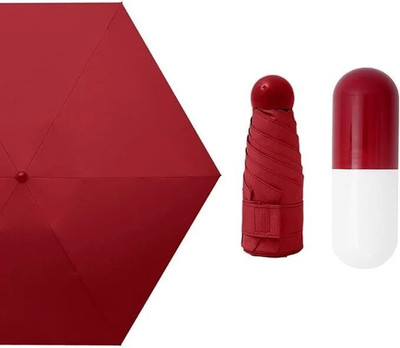 SBTs Capsule Folding Bottle Umbrella - Rain Protection, Compact and Fashionable Umbrella(Maroon)