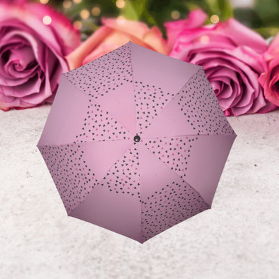 KEKEMI UMB037_03 3 Fold Manual Print Sun & Rain Umbrella(Multicolor)