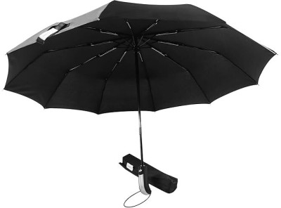 QARB Man & Woman 3 Fold Umbrella for Rain & UV Protection, Auto Open and Close - 1Pc Umbrella(Black)
