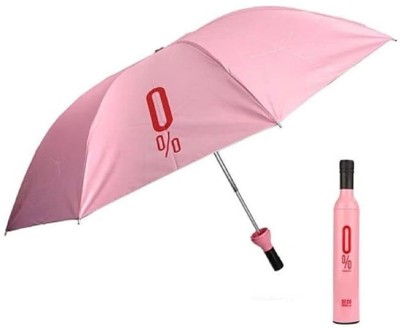 compro UV Umbrella With Cute Bottle Shape Case | 5 Folding Pocket Umbrella(Pink, Black)