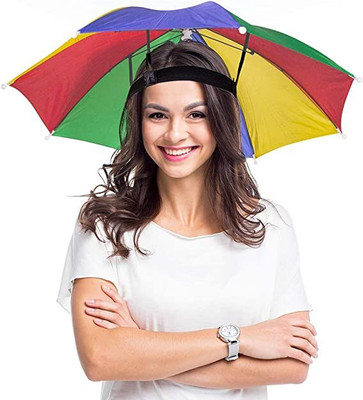 KETKAR Hands Free - Rainbow Colorful / Adjustable Elastic Umbrella(Multicolor)