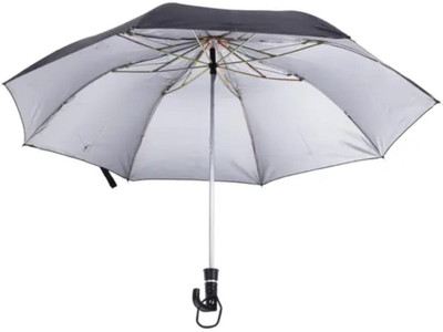 Henry 2 Fold Black Umbrella heavy duty UV Coated Umbrella(Black)