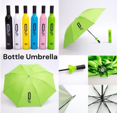 SHREESHAYAMTRADER Bottle Shape Mini Compact Foldable Umbrella Bottle28 Umbrella(Multicolor)