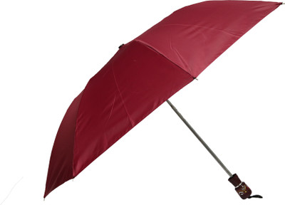Rajani 2 FOLD MONO UMBRELLA FOR MEN AND WOMEN Umbrella(Maroon)