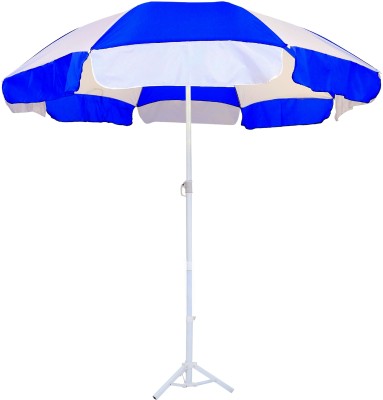 RAINVIBE Outdoor Garden Umbrella Beach and sun umbrella With Stand 6ft/36 in garden umbrella for Men & Women Umbrella(White, Blue)