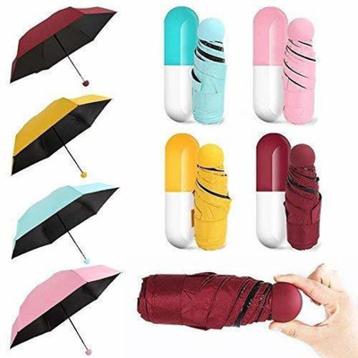 HomCartell Mini Foldable Capsule Umbrella with cute capsule case Umbrella(Multicolor)