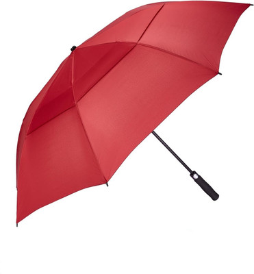 Samurai J.Calli Double Vented Canopy Rain Protection Umbrella With Easy Button Pack of 2 Umbrella(Red)