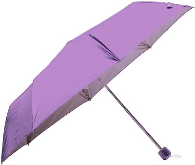 INFISPACE 3 Fold Hand Open 21.5 Inch Umbrella with UV Rays and Wind Resistant Umbrella(Purple)