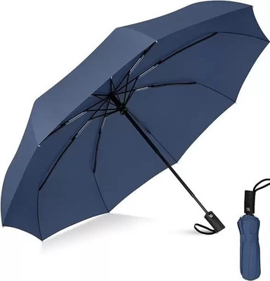 MH Creation Fully Automatic Umbrella Auto Open Windproof Rainproof UV_ Protection Blue Umbrella(Blue)