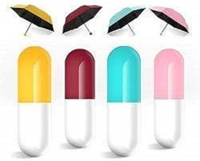 DHYANI IMPEX ravel Umbrella Windproof and UV Protection with Capsule Case Umbrella(Multicolor)