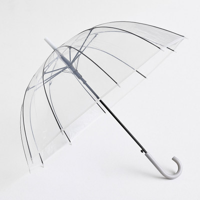 Flipzy ClearUmbrella01 Transparent Umbrella Windproof With Long Handle Durable Umbrella(Transparent)