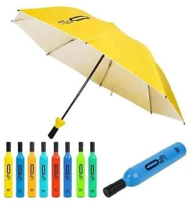 JOTKAPARKASH Foldable Compact Bottle Shape Umbrella with Plastic Case Umbrella(Multicolor)