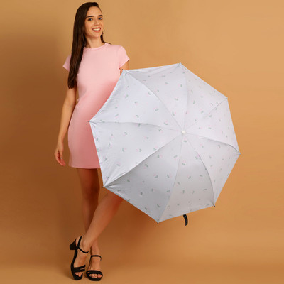 Flipkart SmartBuy 3 Fold Digital Printed Rain Sun & UV Rays Protective Manual Open Umbrella(Grey)