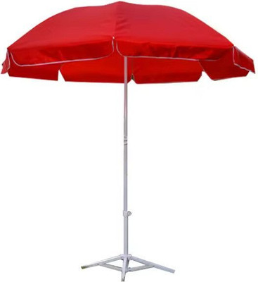 Dark Moon Garden Umbrella With Stand 7ft Outdoor Big size Umbrella for Shop,Garden SA19 Umbrella(Red)