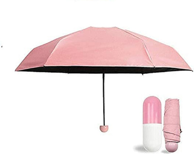 Aravli Foldable Mini Cute & Small Capsule Design Umbrella with Capsule Case, Multicolor Umbrella(Multicolor)