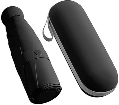 MX TAB Mini Folding Windproof & Compact UV Umbrella Umbrella(Black)