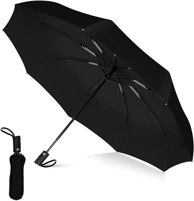 QXORE 3 Fold with Auto Open and Close Wind Resistant Umbrella For Man, Women, Kids - 1 Umbrella(Black)
