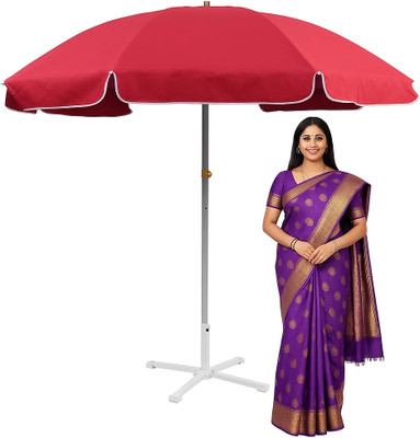 GREEN BIRD Stylish 7FT Garden Umbrella with Stand All Weather Premium Canopy Umbrella(Red)