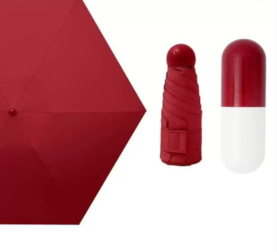 SBTs Ultra Light and Foldable Capsule Umbrella(Maroon)