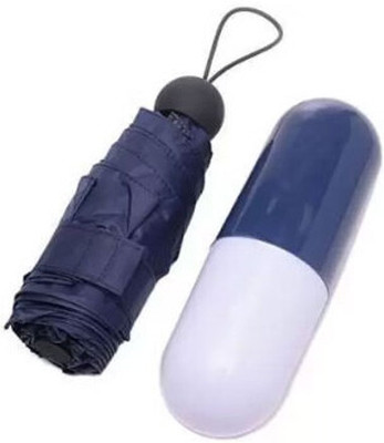 rdomi Foldable Mini Cute & Small Capsule Design Umbrella With Capsule Case Umbrella(Blue)