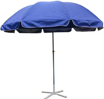 GREEN BIRD Garden Umbrella With Stand 7ft Outdoor Big size Umbrella for Shop,Garden SA20 Umbrella(Blue)